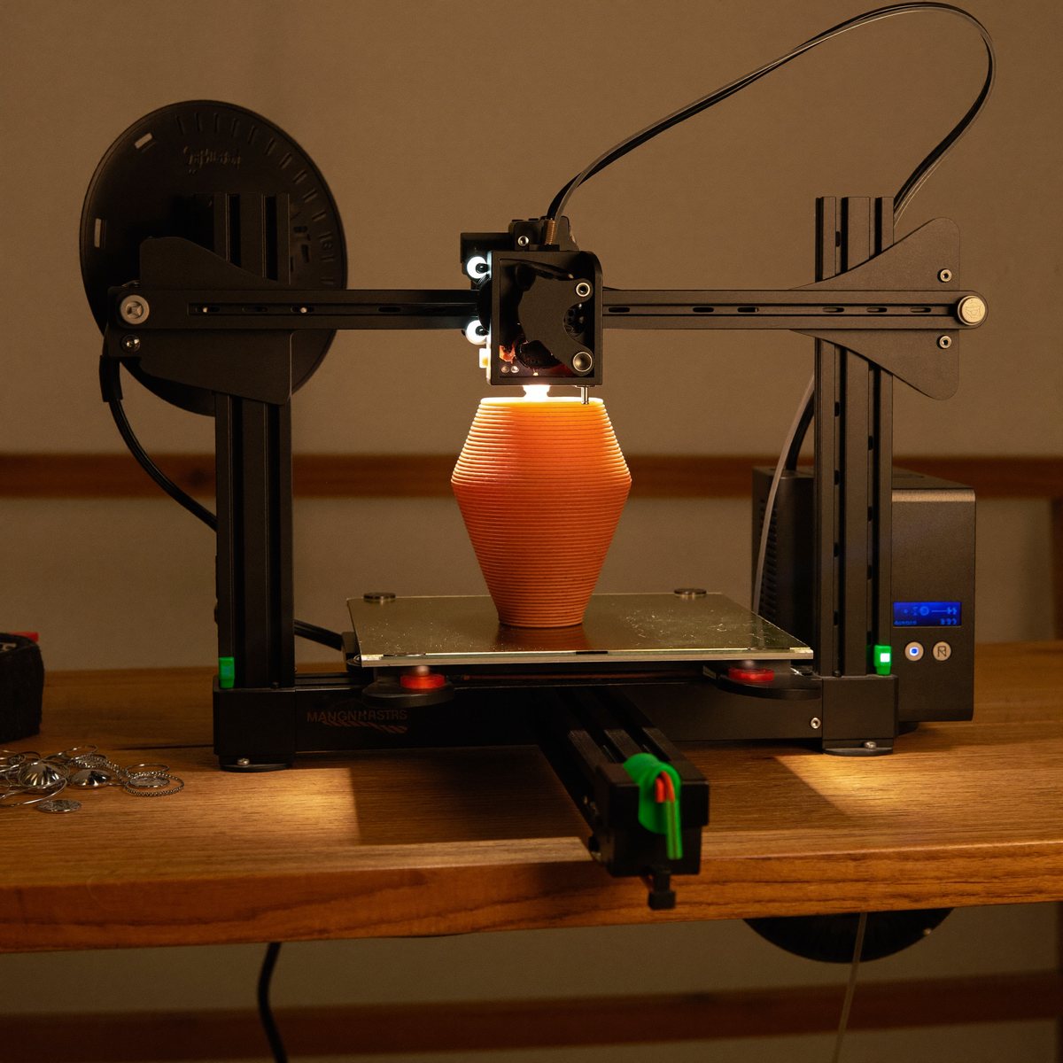 Impressora 3D em funcionamento